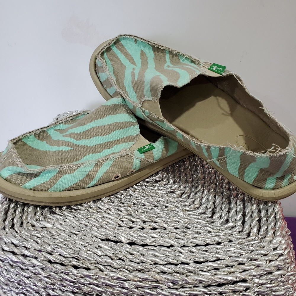 Sanuk Teal/Gray Beach Shoes